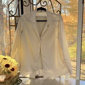 Satin / silk button up